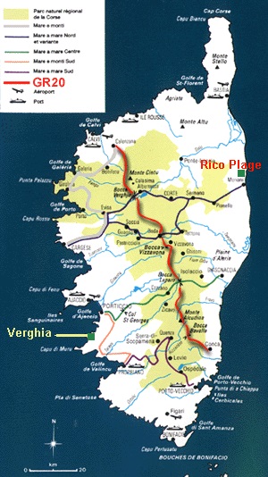 Korsikaplan mit Fasten auf Rico Plage